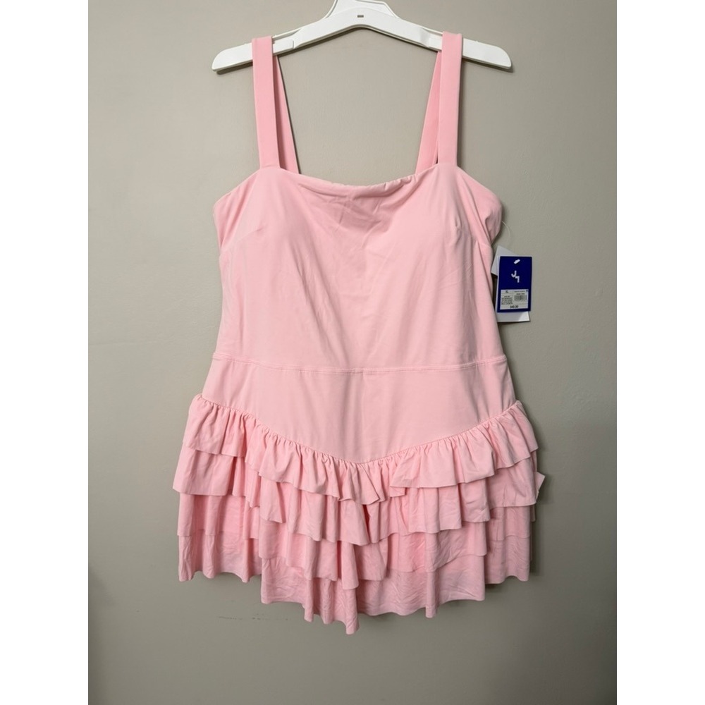 JoyLab Active Dress Women XL Pink Tiered Ruffle Tennis Skort NWT